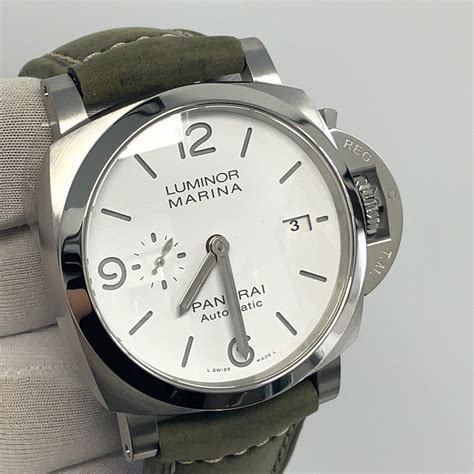 panerai luminor marina automatic white face|luminor marina automatic price.